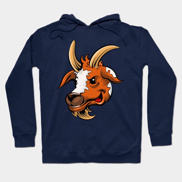 Cartoon Goat Hoodie by Black Tee Inc